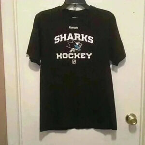 Reebok NHL Sharks Hockey Short Sleeve Tee (Unisex) - Size Medium
